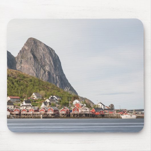 Lofoten Vist het dorp Noorwegen Muismat (Voorkant)