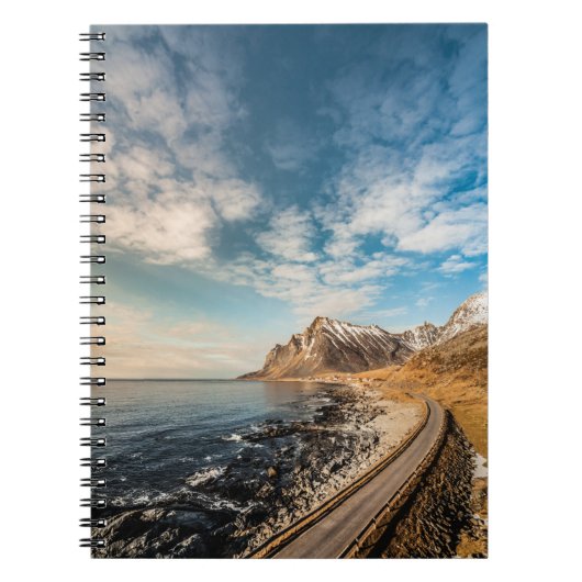 Lofoten Weg Landschapsfoto  Notitieboek (Voorkant)