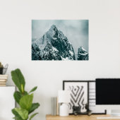 Lofoten Winter Mountain Natuur Foto Poster (Thuiskantoor)