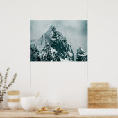 Lofoten Winter Mountain Natuur Foto Poster (Keuken)