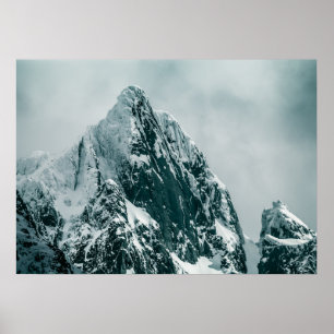 Lofoten Winter Mountain Natuur Foto Poster
