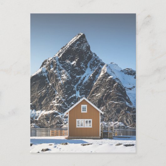 Lofoten Yellow Cabin Briefkaart (Voorkant)