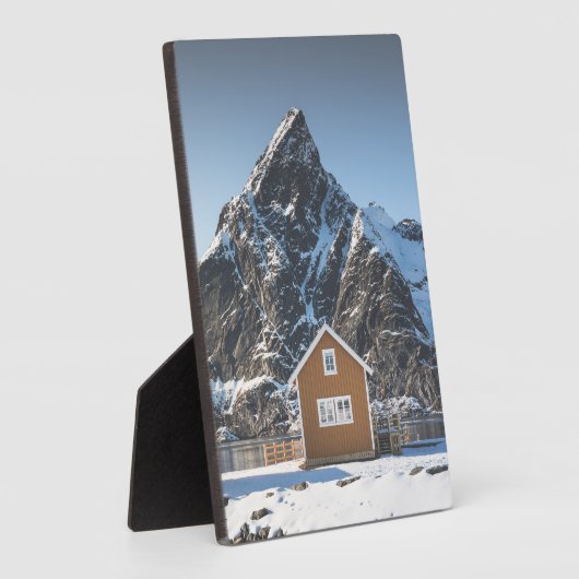 Lofoten Yellow Cabin Fotoplaat (Zijkant)