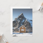 Lofoten Yellow Cabin Kaart (Voorkant / Achterkant in situ)