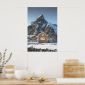 Lofoten Yellow Cabin Poster (Keuken)