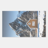 Lofoten Yellow Cabin Rechthoekige Sticker (Voorkant)