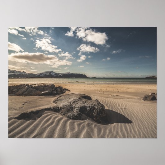 Lofoten Zandstrand Poster (Voorkant)