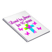 LOFPRIJZING VOOR GOD 90STE VERJAARDAG NOTITIEBOEK (Rechterzijde)