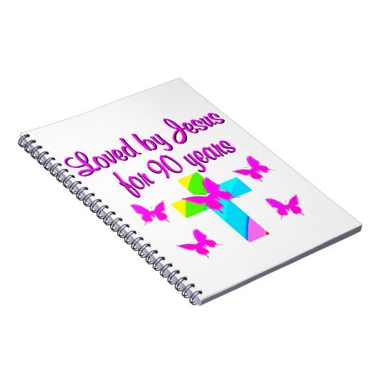 LOFPRIJZING VOOR GOD 90STE VERJAARDAG NOTITIEBOEK (Rechterzijde)