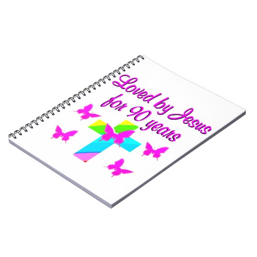 LOFPRIJZING VOOR GOD 90STE VERJAARDAG NOTITIEBOEK (Linkerzijde)