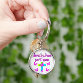 LOFPRIJZING VOOR GOD 90STE VERJAARDAG SLEUTELHANGER (Hand)