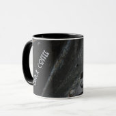 Loft stijl minimalistische black metal mok (Voorkant links)