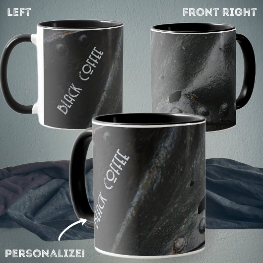 Loft stijl minimalistische black metal mok