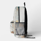 Loft stijl oude geschilderde bakstenen muur bedrukte rugzak (Rechts)