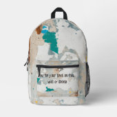 Loft stijl oude geschilderde bakstenen muur bedrukte rugzak (Voorkant)