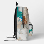 Loft stijl oude geschilderde bakstenen muur bedrukte rugzak (Links)