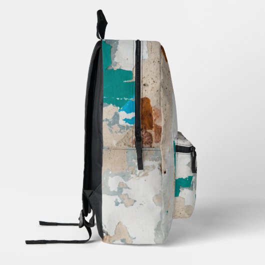 Loft stijl oude geschilderde bakstenen muur bedrukte rugzak (Links)