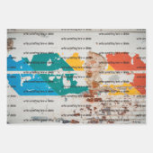 Loft stijl oude geschilderde bakstenen muur inpakpapier vel (Voorkant 2)