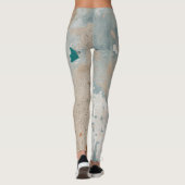 Loft stijl oude geschilderde bakstenen muur leggings (Achterkant)