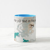 Loft stijl oude geschilderde bakstenen muur mok (Midden)