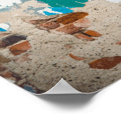 Loft stijl oude geschilderde bakstenen muur poster (Hoek)