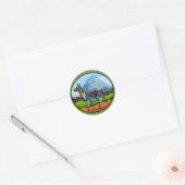 Lofty Llama Ronde Sticker (Envelop)