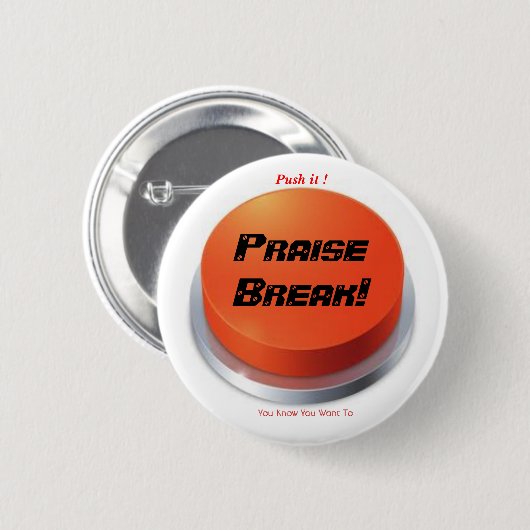 lofzang ronde button 5,7 cm (Voorkant /achterkant)