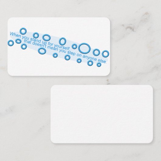 lofzang visitekaartje (Voorkant / Achterkant)