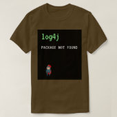 Log4j Java Programmer Humor T-shirt (Design voorkant)