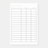  log 4 kolommen Multipurpose Record Log Post-it® Notes (Voorkant)