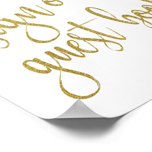 Log 8x10 bruiloft in ons gastboek poster (Hoek)