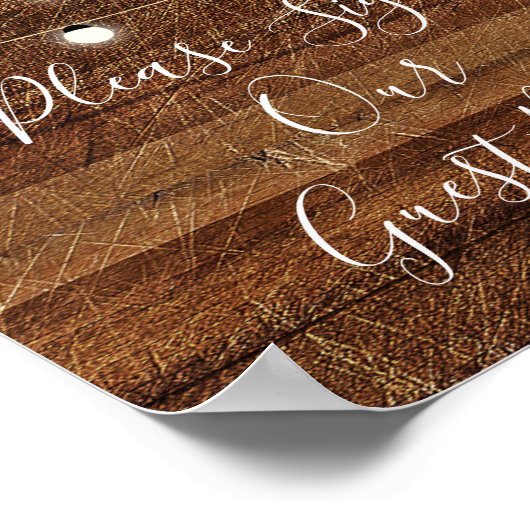 Log 8x10 in ons gastboek poster (Hoek)