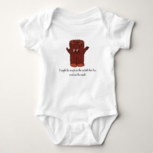 Log baby body romper (Voorkant)