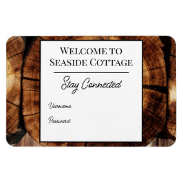 Log Cabin Airbnb Vacation Rental Wifi Magnet Magneet