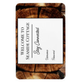 Log Cabin Airbnb Vacation Rental Wifi Magnet Magneet (Verticaal)