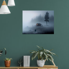 Log Cabin bij het Haunted Lake Poster