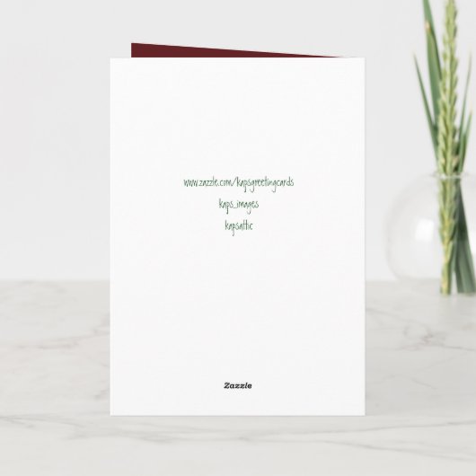 LOg Cabin Christmas Feestdagen Kaart (Achterkant)