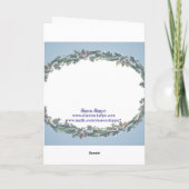 LOG CABIN & FIR BOUGHS beroemd gemaakt door SHARON Feestdagen Kaart (Achterkant)