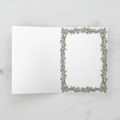 LOG CABIN & FIR BOUGHS beroemd gemaakt door SHARON Feestdagen Kaart (Binnen)