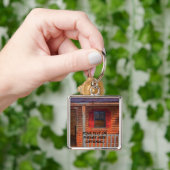 Log Cabin Home Sleutelhanger (Hand)