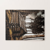 LOG CABIN HOUSE IN BOSSEN JIGSAW PUZZLE LEGPUZZEL (Horizontaal)