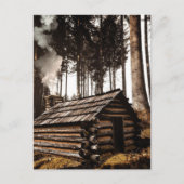LOG CABIN HOUSE IN FOREST BRIEFKAARTEN (Voorkant)