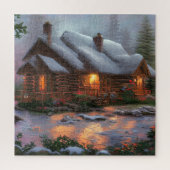 Log Cabin in the Wood Jigzaag Puzzle Legpuzzel (Verticaal)