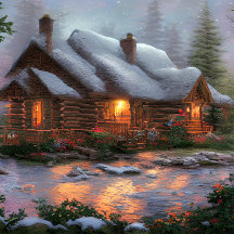 Log Cabin in the Wood Jigzaag Puzzle