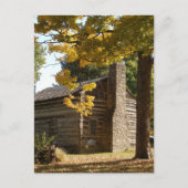 Log Cabin in Washington, Iowa in Autumn Briefkaart (Voorkant)