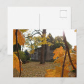 Log Cabin in Washington, Iowa in Autumn Briefkaart (Voorkant / Achterkant)