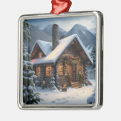 Log Cabin Kerst Ornament (Links)
