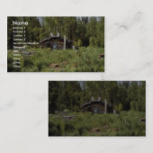 Log Cabin langs de Nowitna-rivier Visitekaartje (Voorkant / Achterkant)