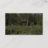 Log Cabin langs de Nowitna-rivier Visitekaartje (Achterkant)