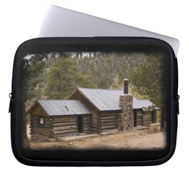 Log Cabin Laptop Bag Sleeve (Voorkant)